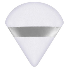 Houppe blanche triangulaire en velours