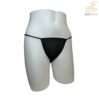 Devant tanga noir femme 100% coton